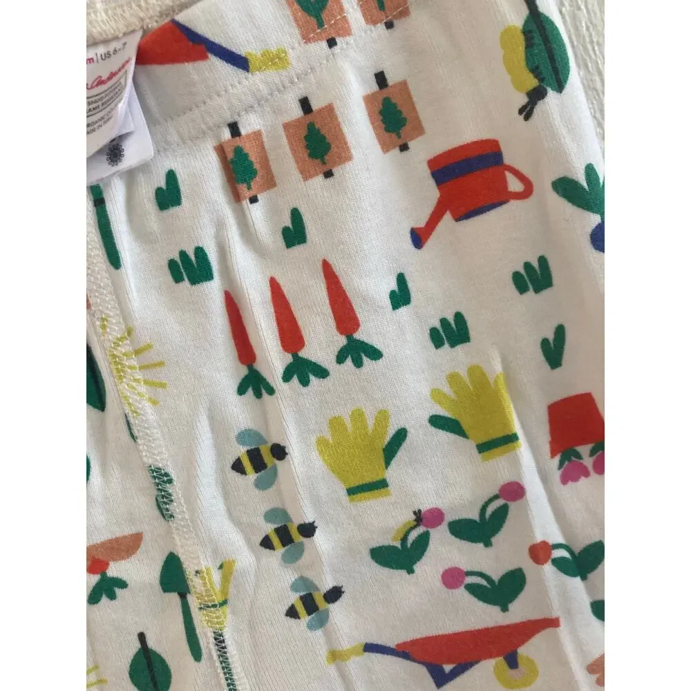Hanna Andersson Earth Day Gardening Bees Cotton Shorts Age 6-7